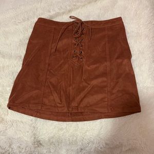 Suede skirt